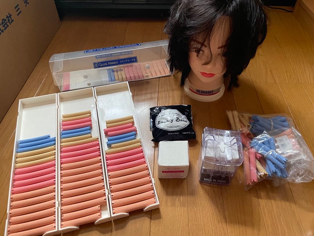 美容師国家試験 ワインディングウィッグ ワインディングセット