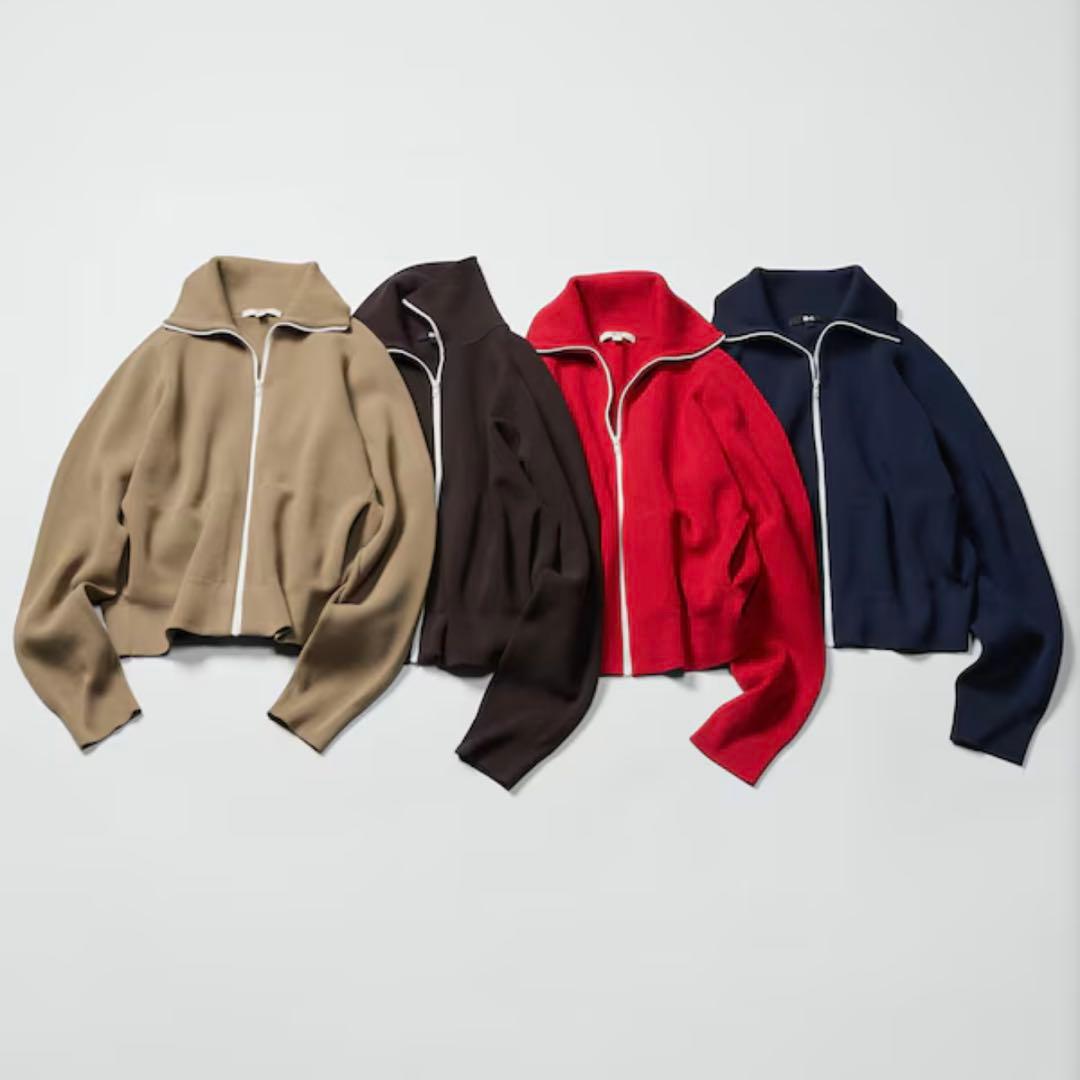 平*治様 ユニクロC ミラノリブフルジップカーディガン　ネイビー　XXL