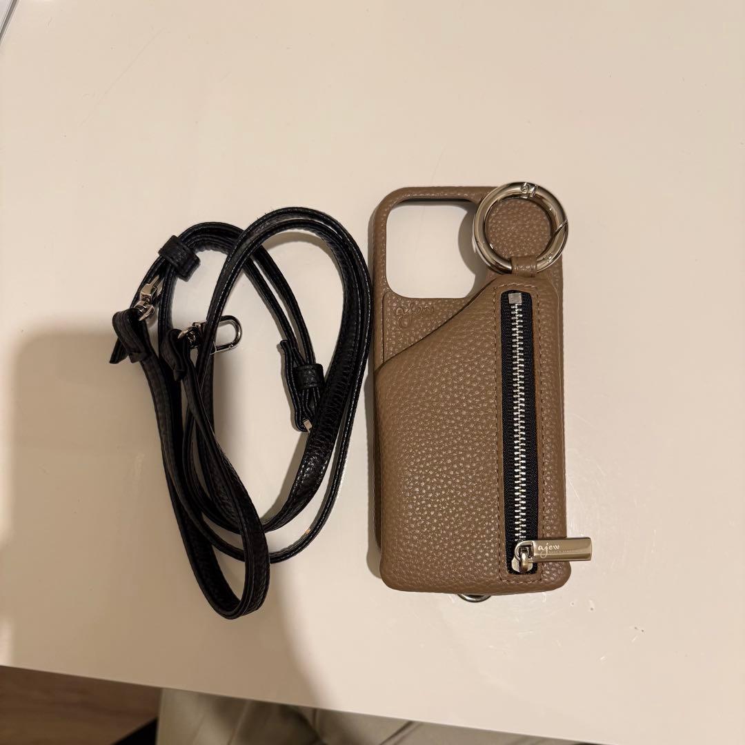 ajew ziphone case iPhone 16 Pro ブラウン