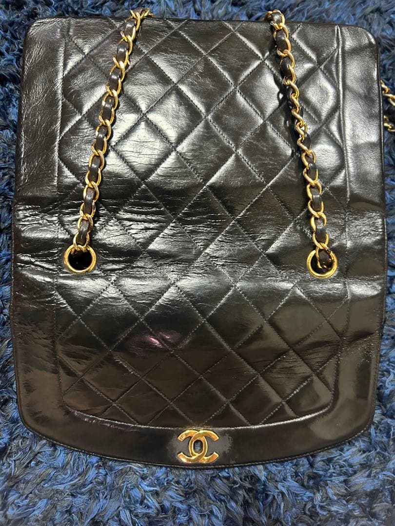 CHANEL ブラック キルティング ショルダーバッグ