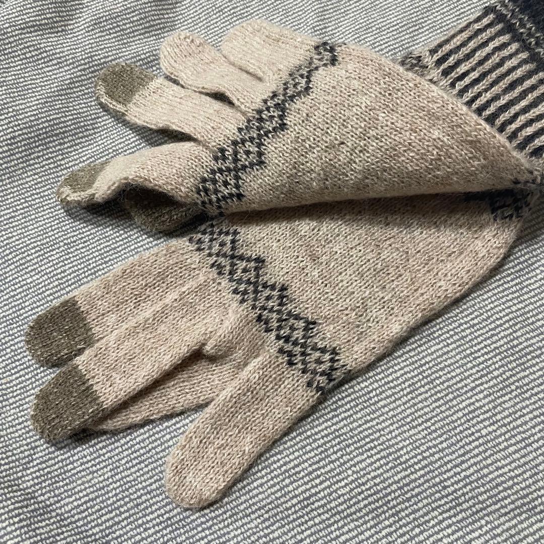 新品　ヴィヴィアンウエストウッド 暖かビッグオーブ手袋「男女兼用・ベージュ」①