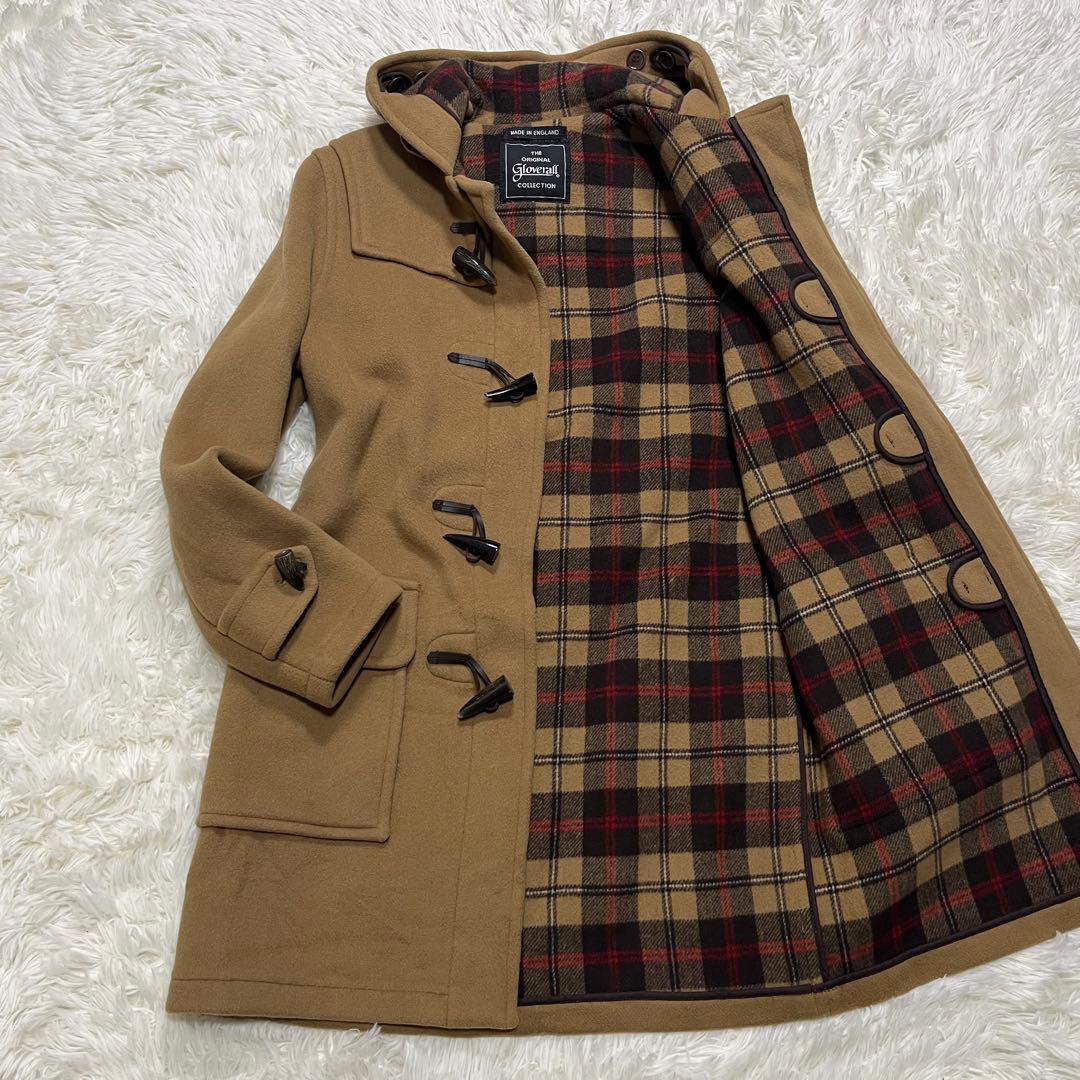 美品✨英国製✨ グローバーオール ダッフルコート キャメル M ウール フード付