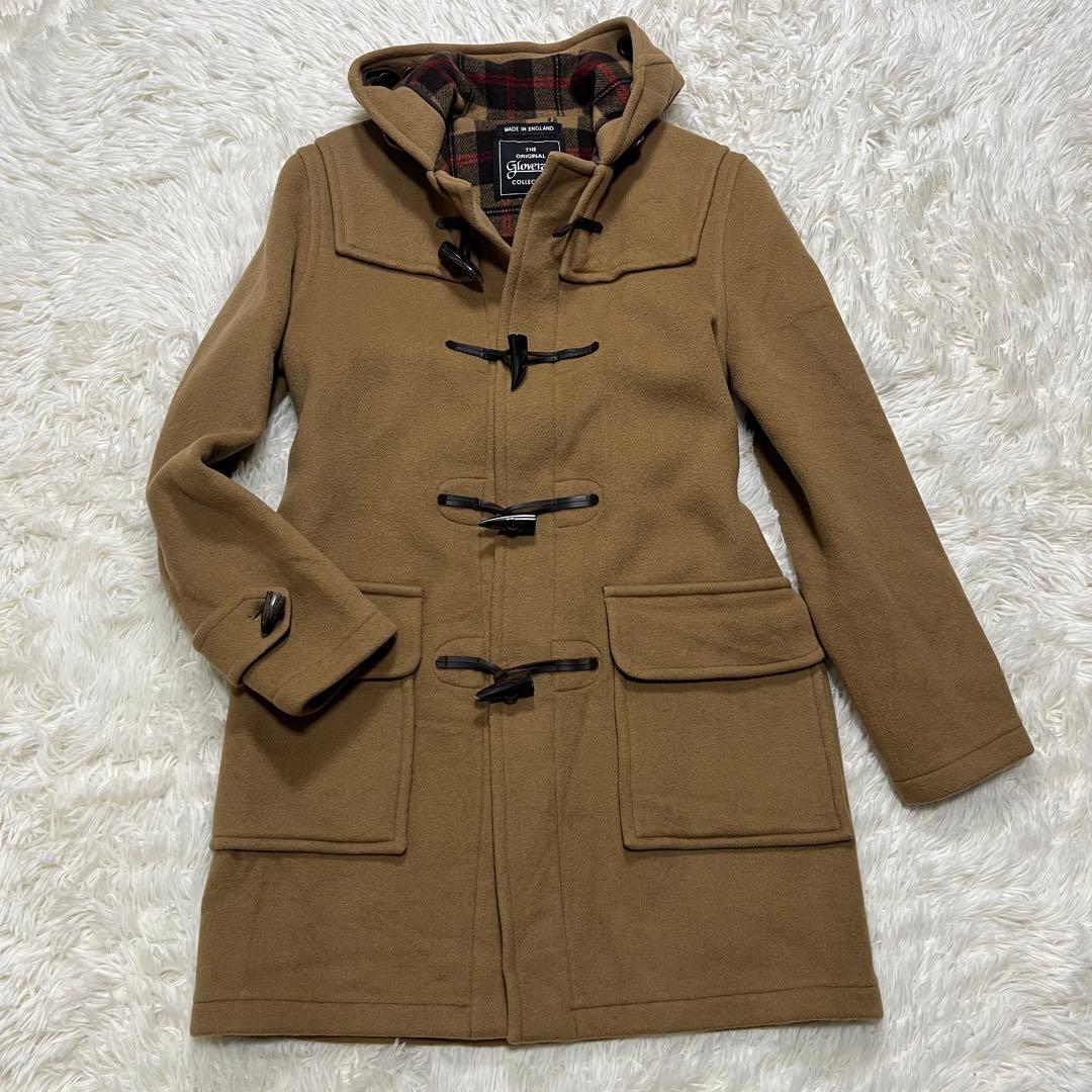 美品✨英国製✨ グローバーオール ダッフルコート キャメル M ウール フード付