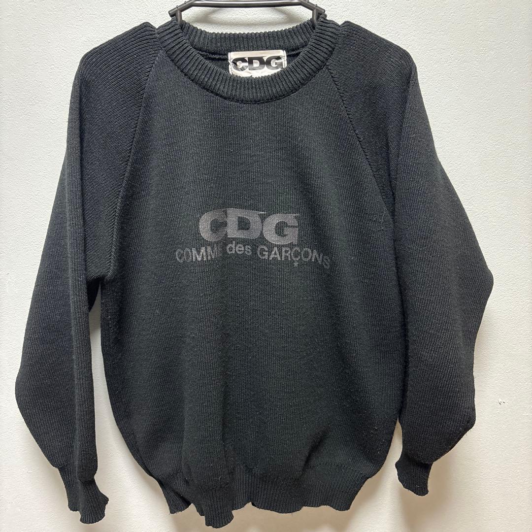 COMME des GARÇONS 短丈黒セーター　black CDG
