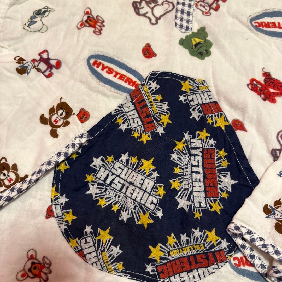 HYSTERIC GLAMOUR ファックベア　動物　ロゴ　ワンピ　パッチワーク