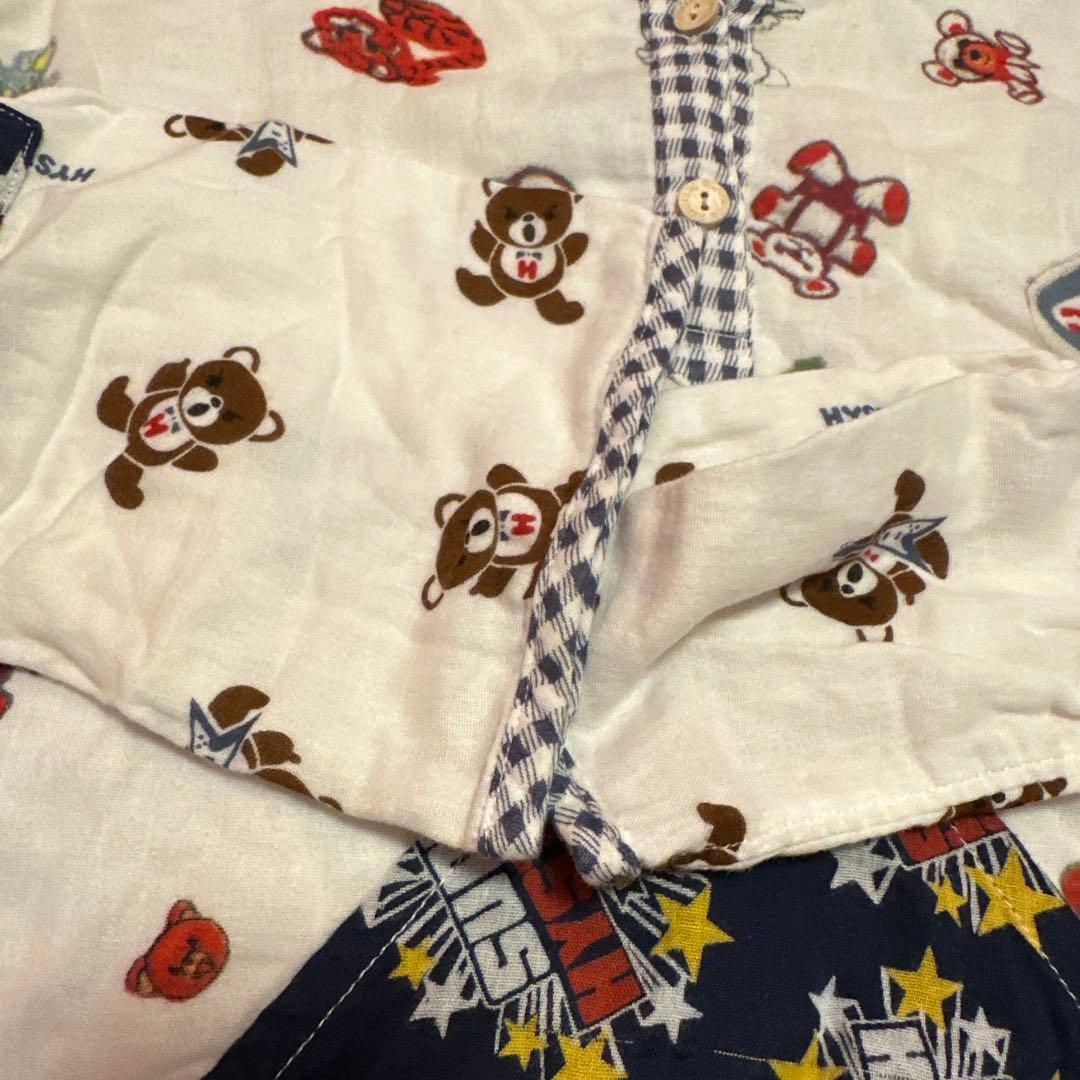 HYSTERIC GLAMOUR ファックベア　動物　ロゴ　ワンピ　パッチワーク