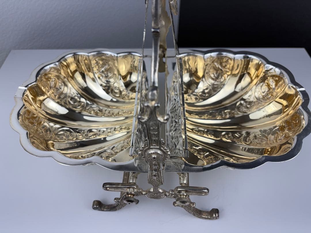 H*2様 アンティーク　シルバープレート　ビスケットウォーマー お菓子入れ