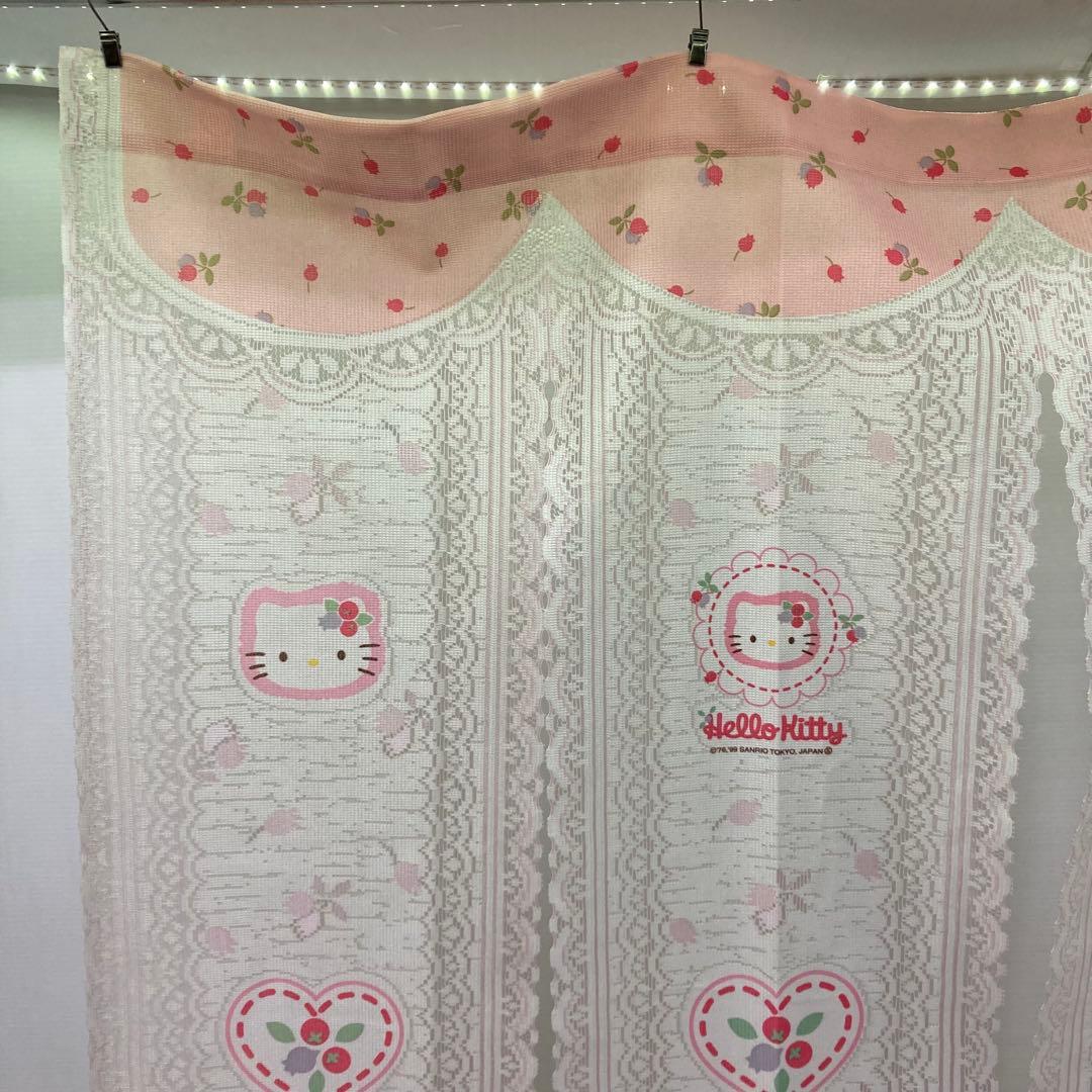 【希少★1999年製】ハローキティ　のれん　カフェカーテン　レース　サンリオ