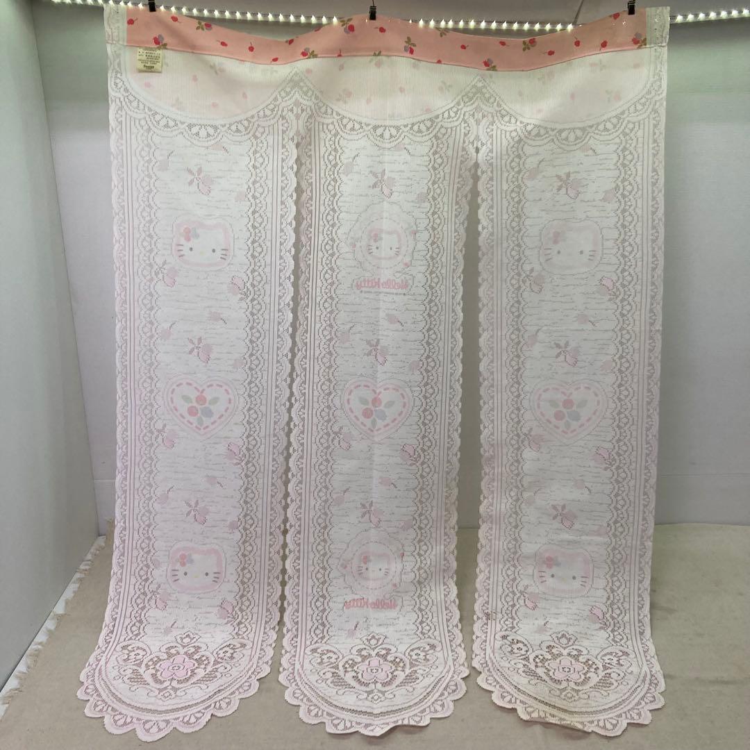 【希少★1999年製】ハローキティ　のれん　カフェカーテン　レース　サンリオ