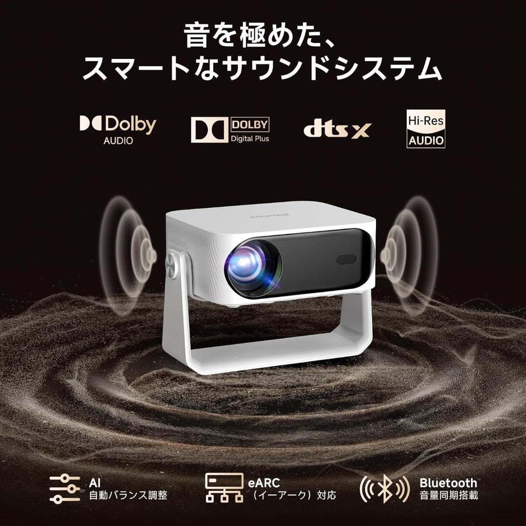 プロジェクター 小型 天井投影 高輝度 1080P 4K対応 オートフォーカス