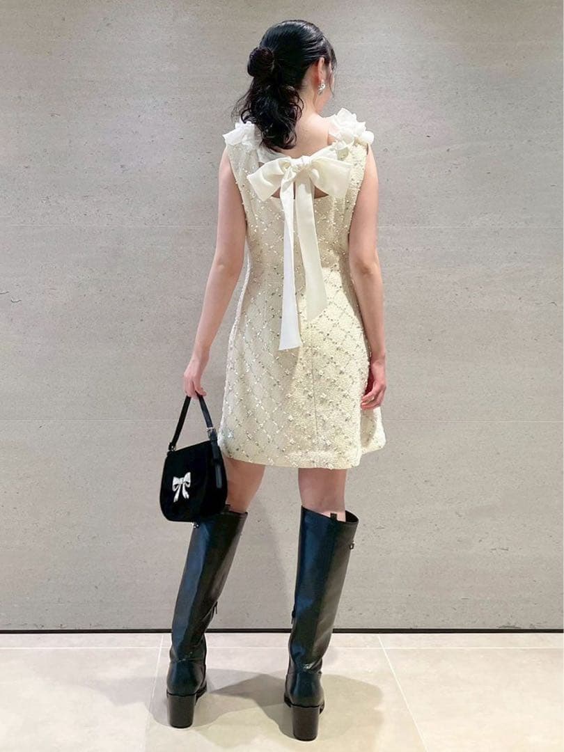 LILY BROWN L.B CANDY フリルカラー付き2wayミニワンピース