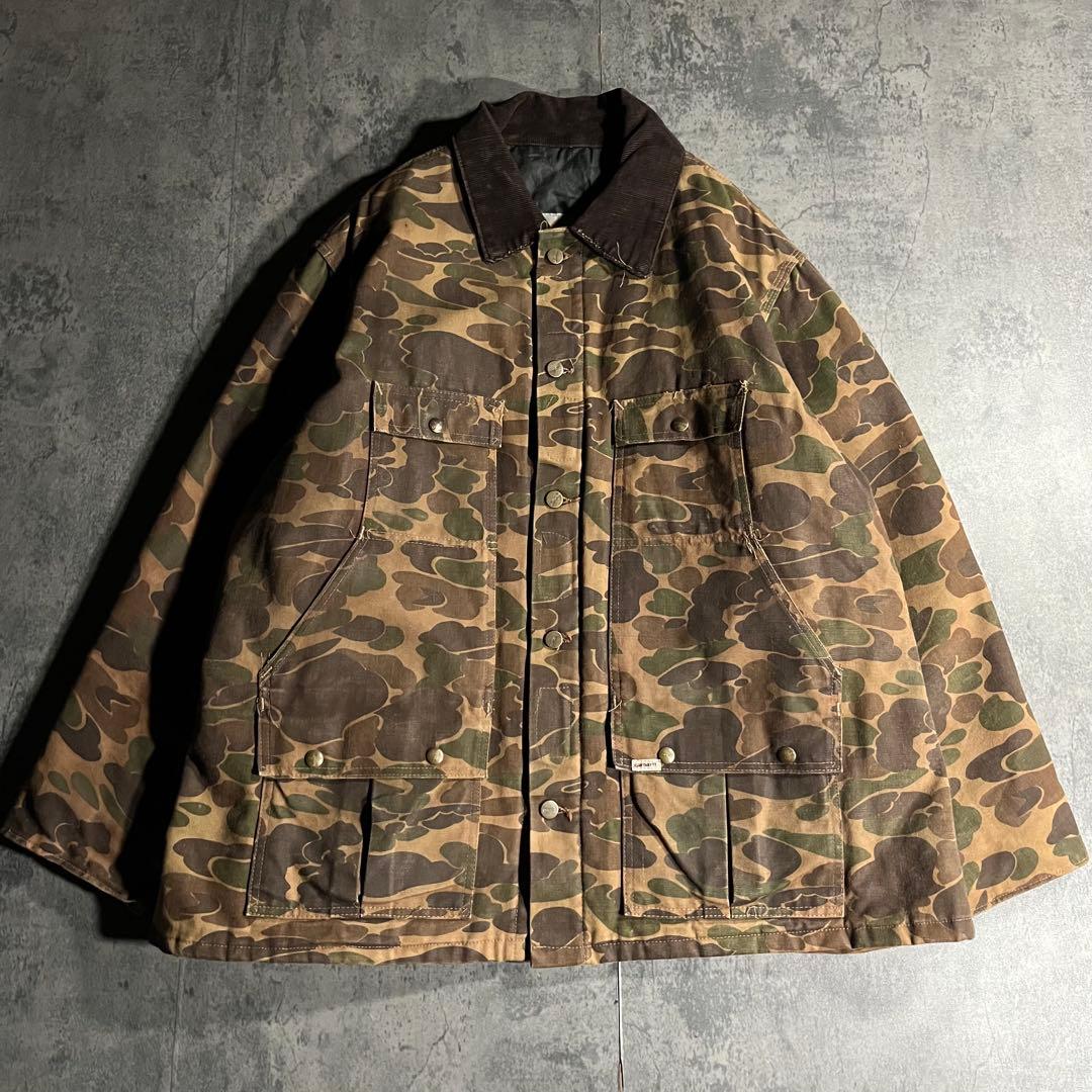 80s Carhartt USA製 ハンティングジャケット ダック 迷彩