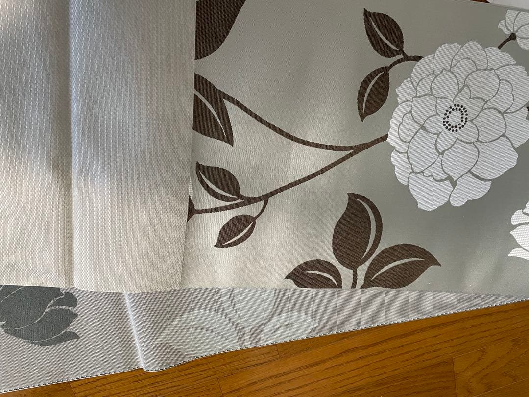 限定SALE！未使用★＜大人の兵児帯＞正絹兵児帯　博多織 大輪の花　キモノモダン