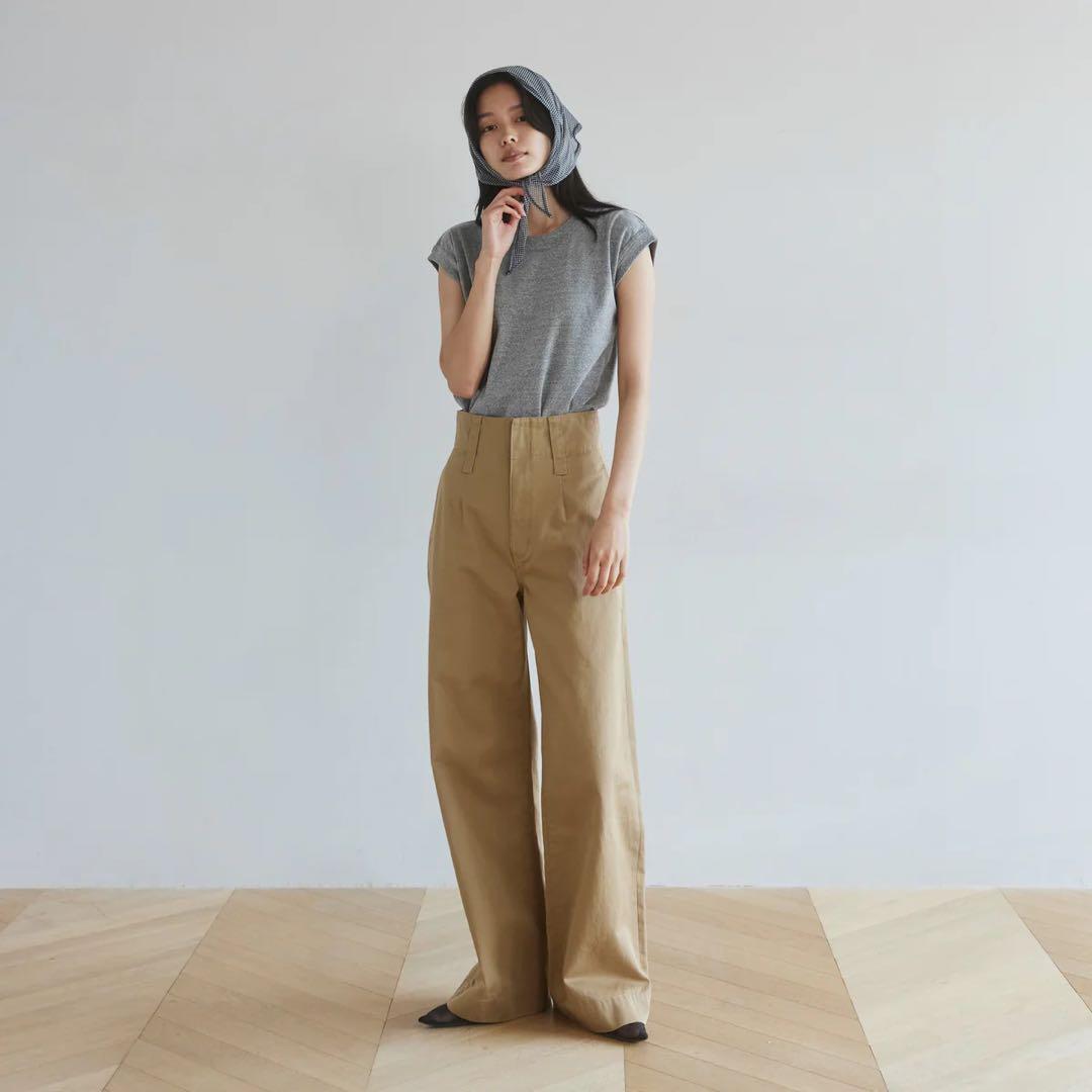 SeaRoomLynn ハイウエストLOOSEチノトラウザー