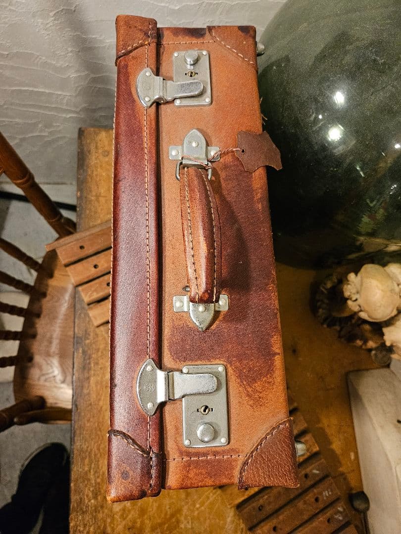 ノリさま専用　トランク　スーツケース　ミニ　ティスプレイ　レザー　昭和レトロ