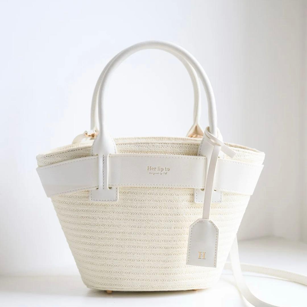 バッグ Herlipto Palma Mini Tote Bag white