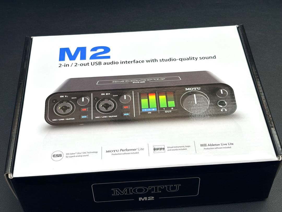 【極美品】MOTU M2 2in 2out USBオーディオインターフェース