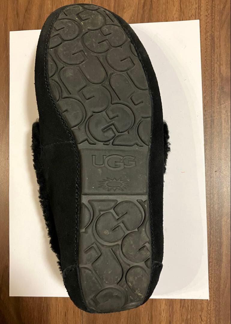 【1度のみ着用】Ansley UGG Braid モカシン 黒 24㎝ USA7