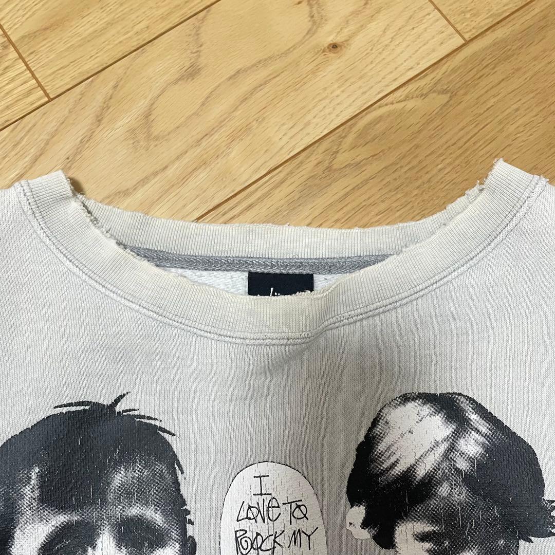 【00s】stussy kids print sweat shirt