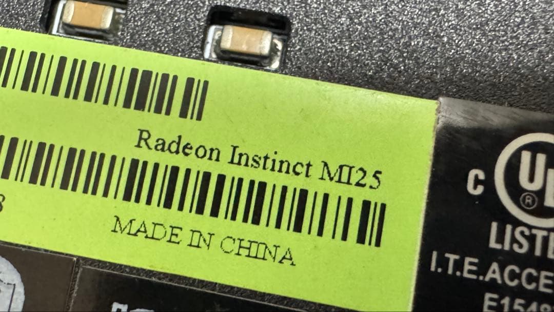 AMD Radeon pro MI25 ー> wx9100化　その2