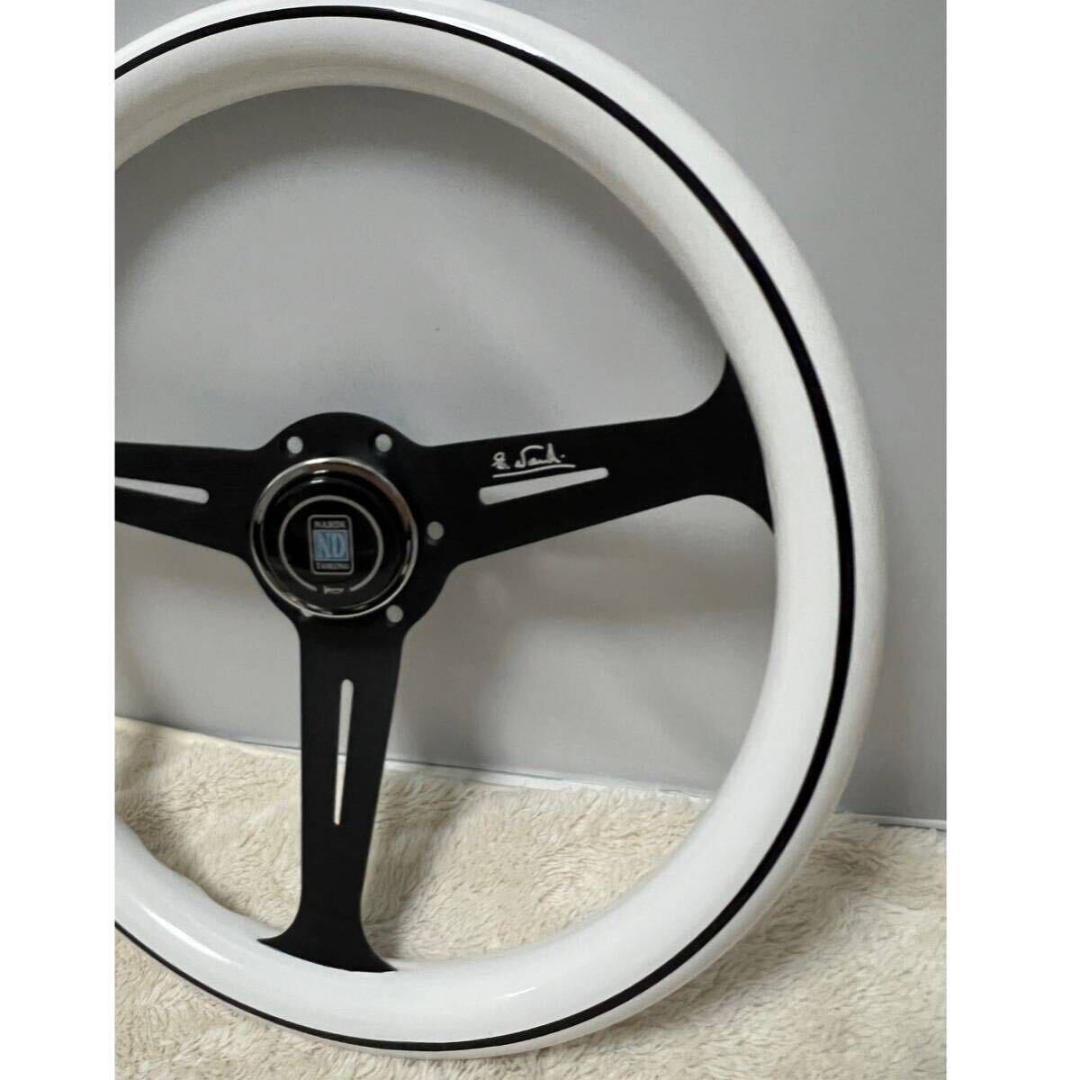 祝日割！ナルディ ステアリング 社外 送料無料 白 ホワイト ブラック ホーン