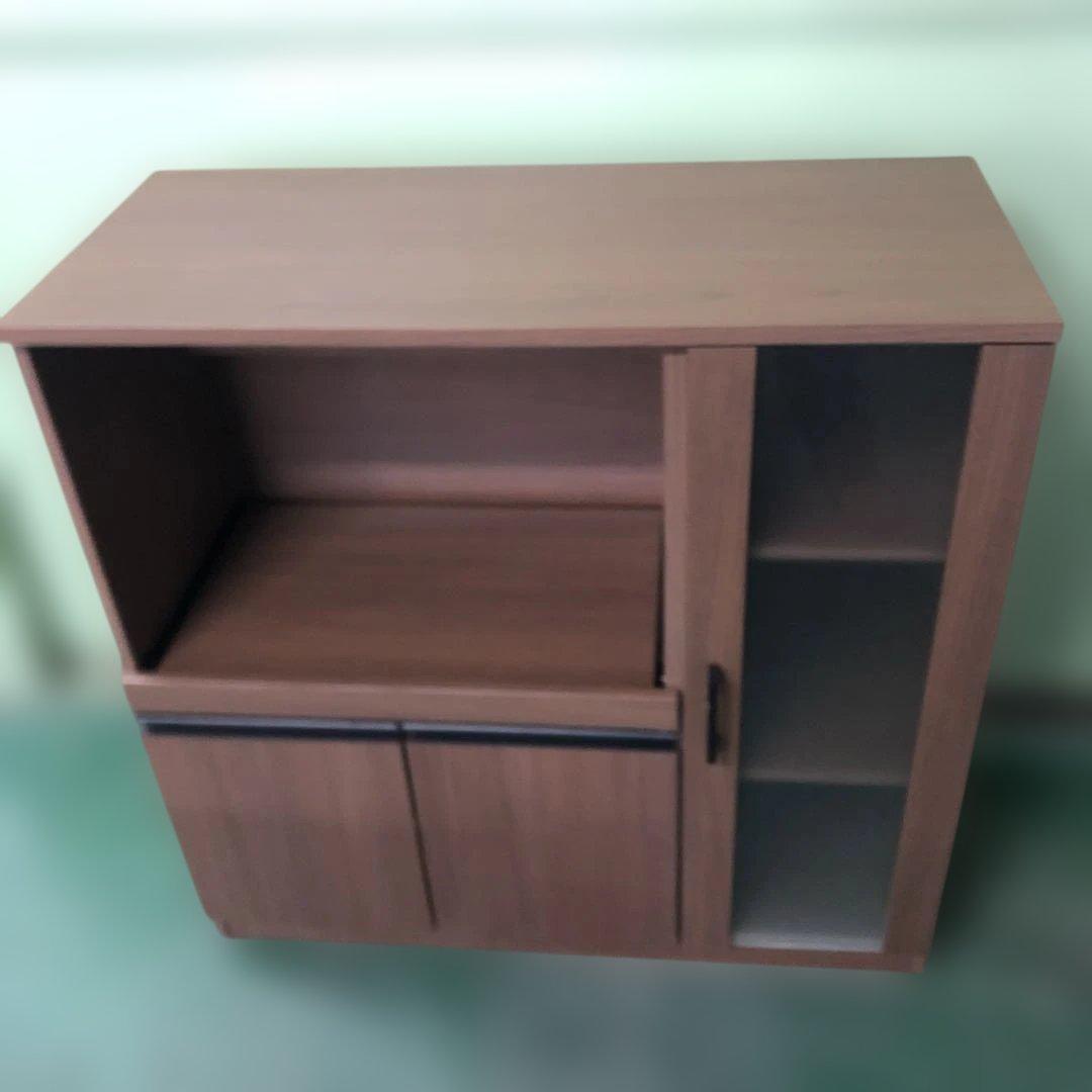 ニトリ レンジ台 フォルムN RE9090G 食器棚 ブラウン