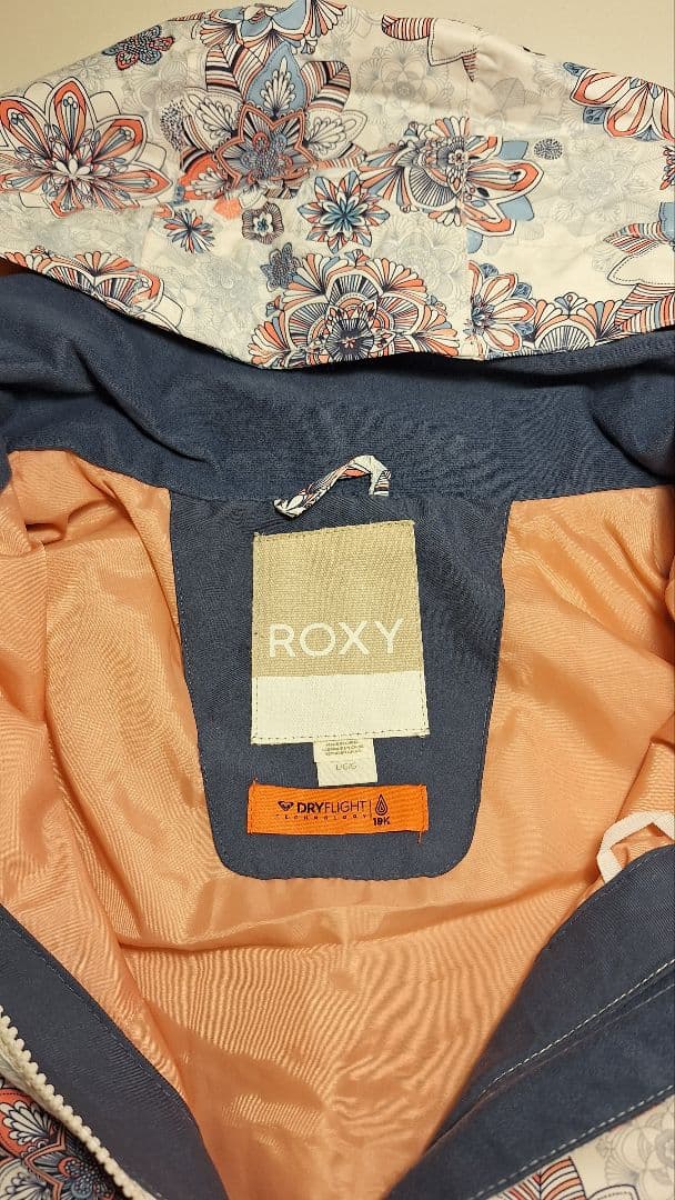 ROXY 上下スノーボードウェア スキーウェア 花柄 ピンク ホワイト