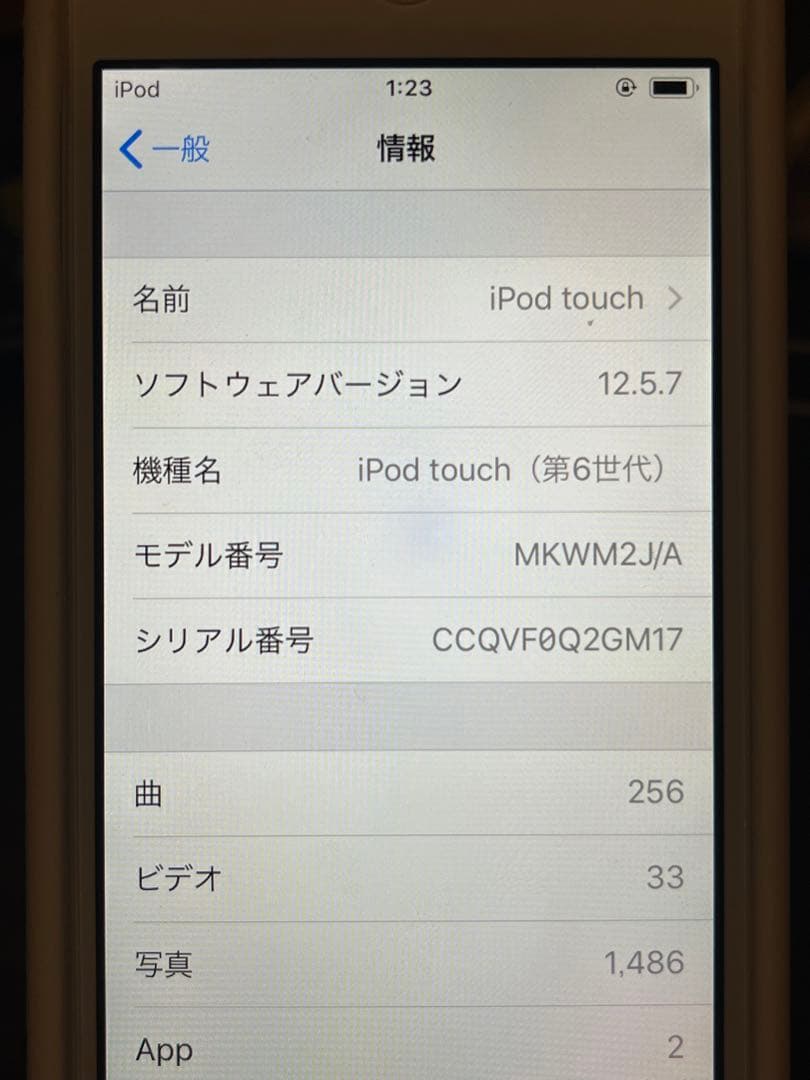 Apple iPod Touch (第6世代) ゴールド 美品 128GB