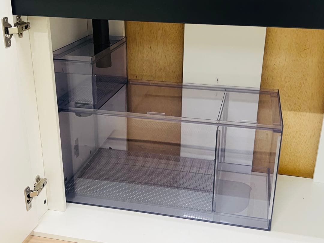 90cmサイズ　900×450×450オーバーフロー水槽セット　クリア＆ホワイト