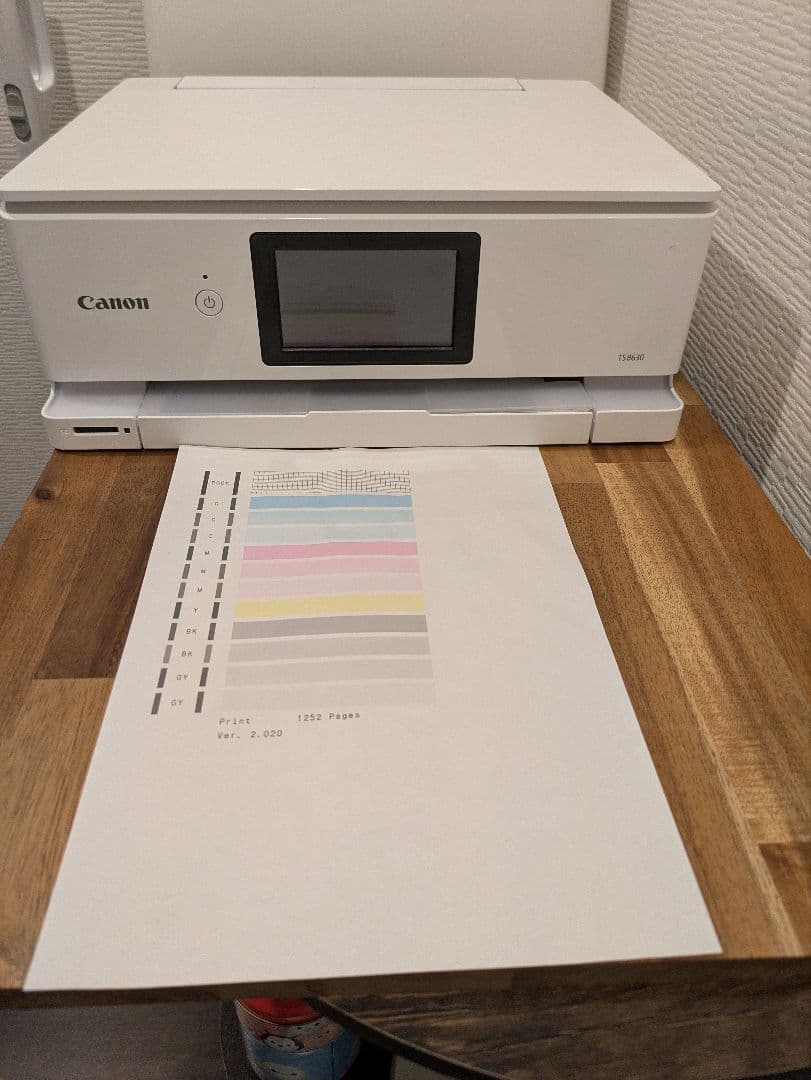 Canon PIXUS TS8630 印刷枚数 1260枚 N8027