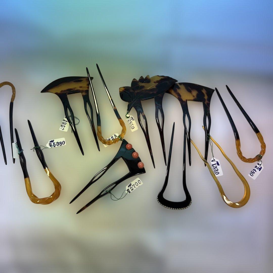 鼈甲　髪飾りセット１０個