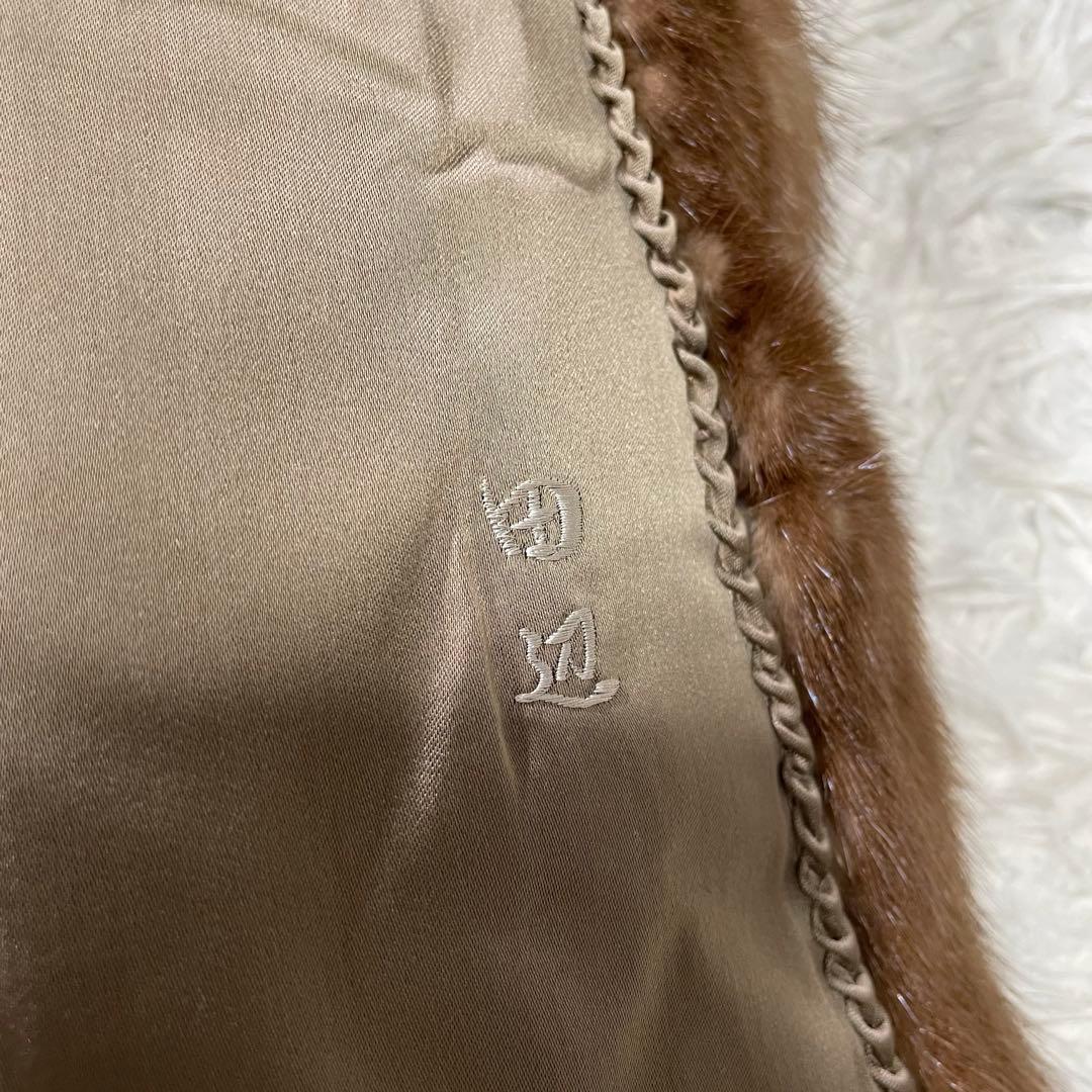 美品　サガミンク　銀タグ　リアルファー　ミンク　コート　デミバフ　大きいサイズ