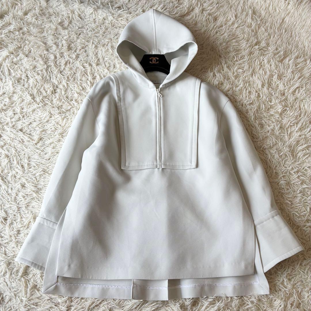 ADORE トリプルクロスパーカー ハーフジップ ホワイト プルオーバー