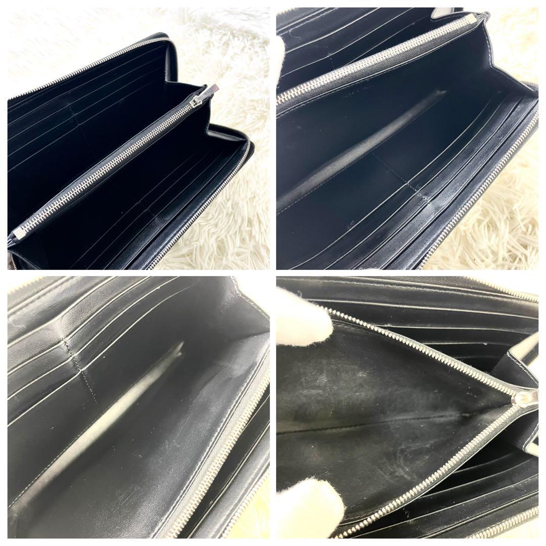 セリーヌ　CELINE ラウンドファスナー　長財布　クロコダイル　ブラック　黒