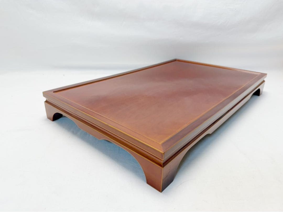 未使用 華道具 飛騨春慶塗 天然木製 花台 供物台 置台 盆栽台 飾台 元箱