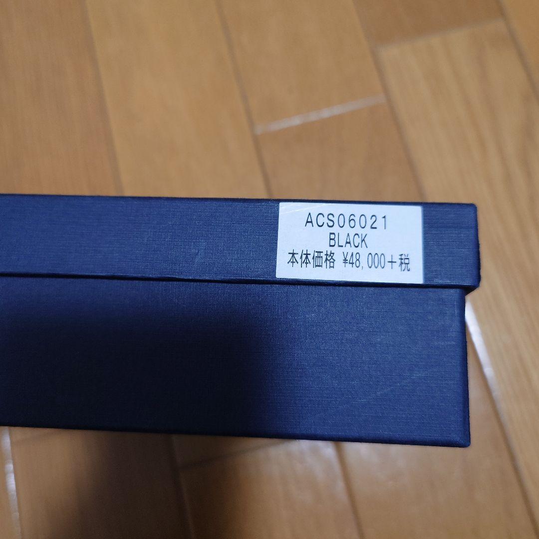 A.D.M.J. ブラックL字ファスナー長財布 クリスタル装飾