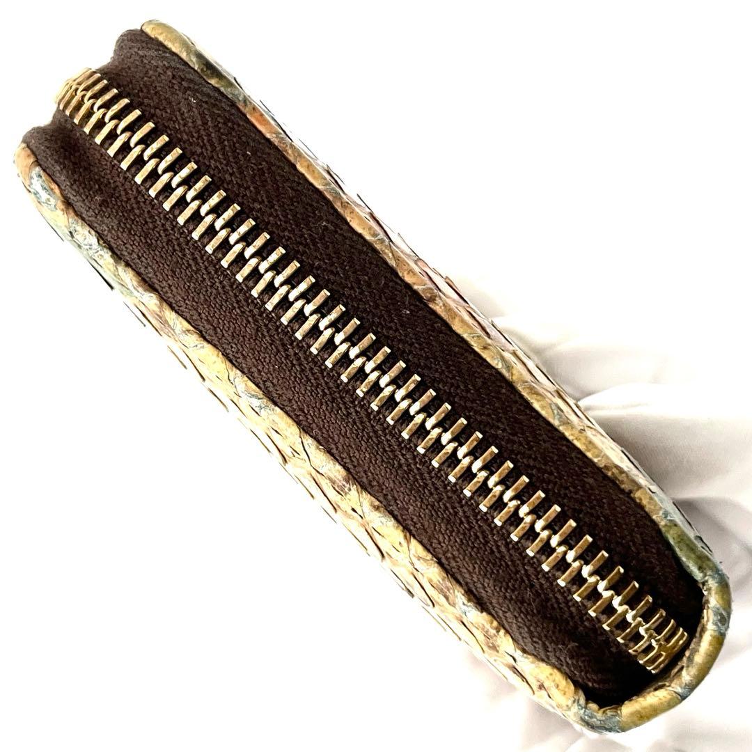 ★希少★グッチ GGマーモント パイソン ラウンドジップ 長財布 マルチカラー