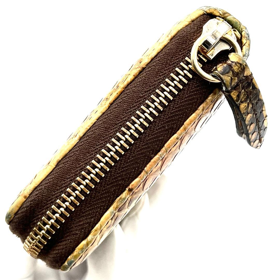 ★希少★グッチ GGマーモント パイソン ラウンドジップ 長財布 マルチカラー