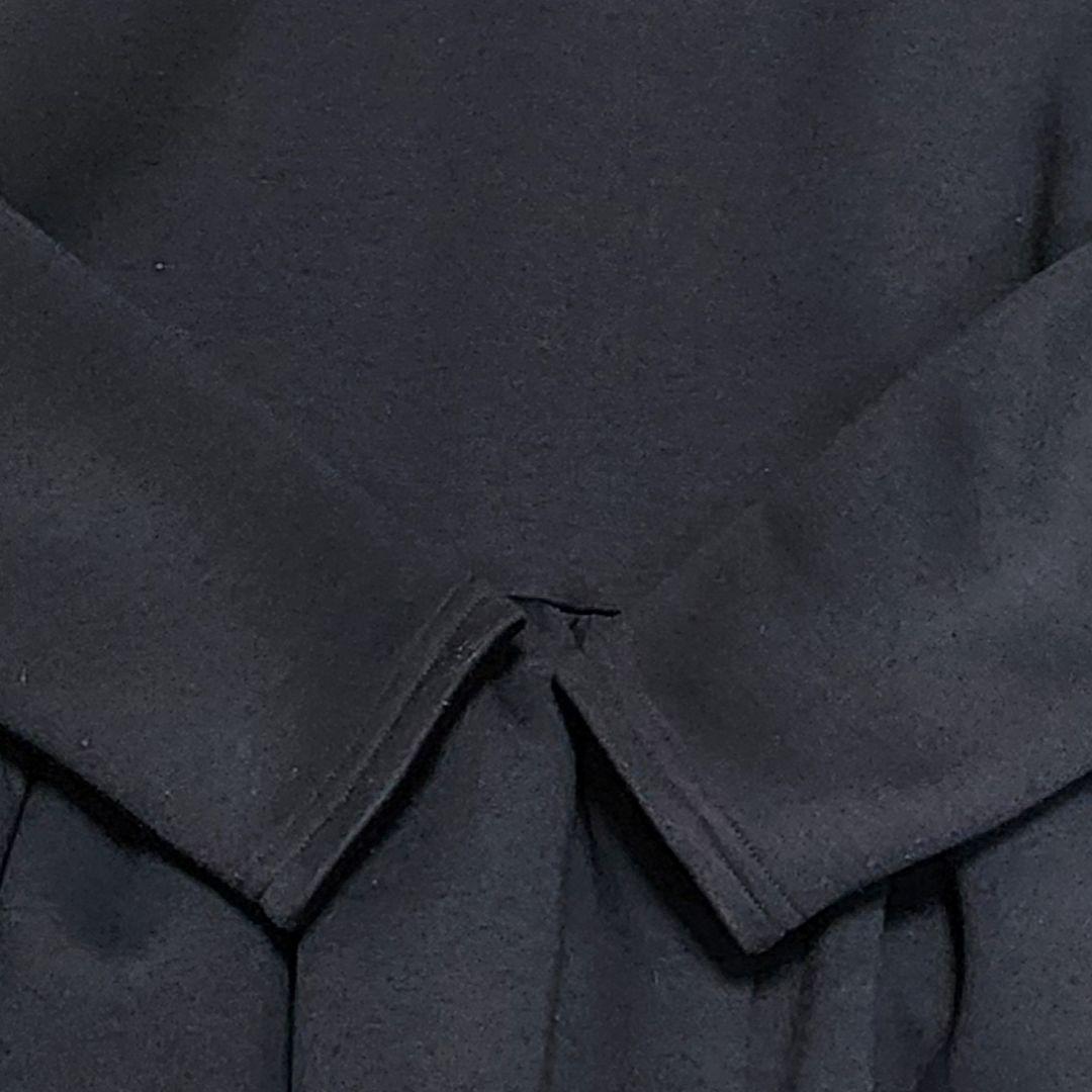 【美品】ツルバイマリコオイカワ 洗える ペプラムトップス キリル フリル 黒