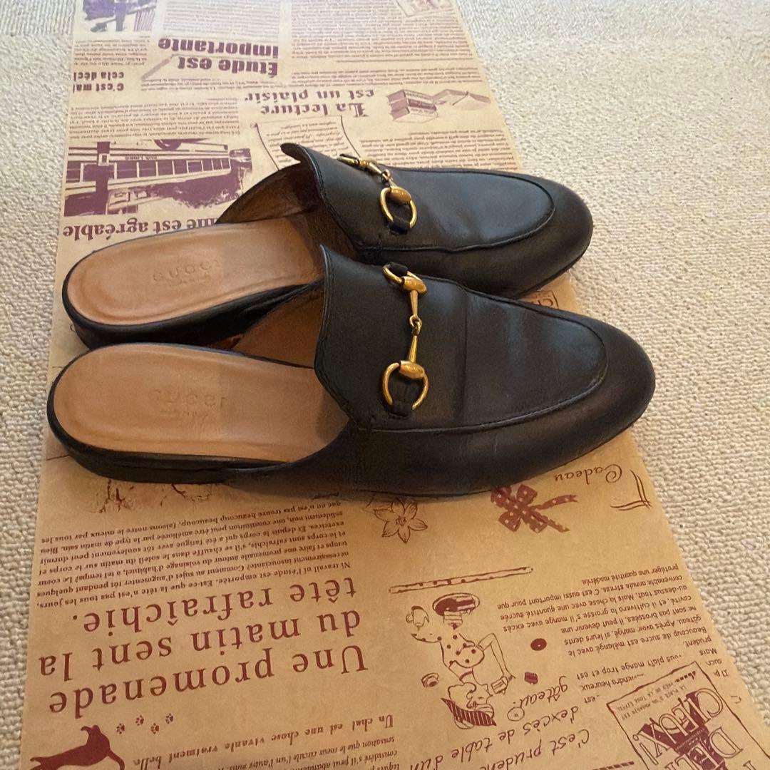 ブラック ローファー ミュール 37