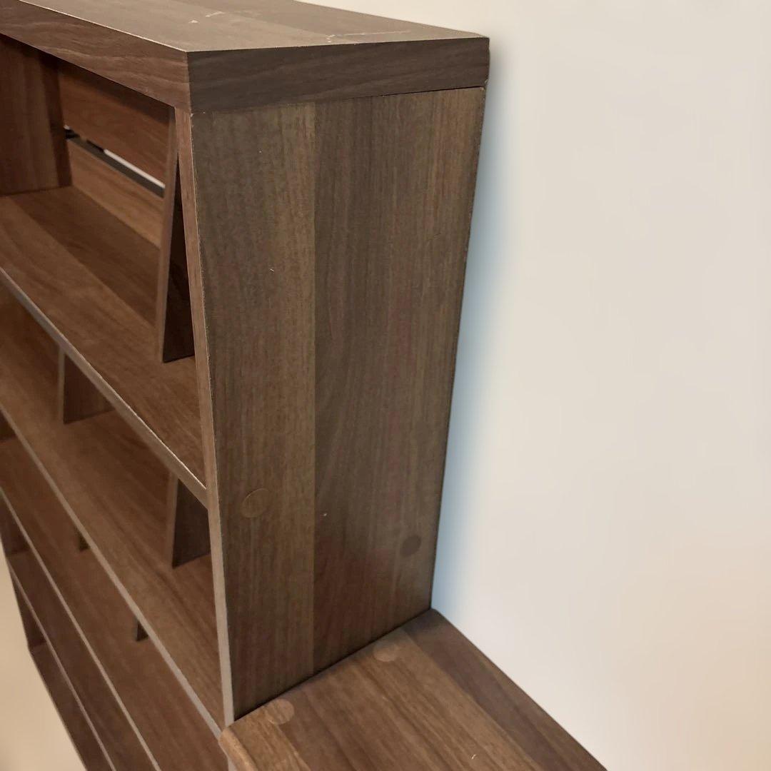 LOWYA ロウヤ 本棚 収納棚 漫画収納 大容量 スリム90cm ウォルナット