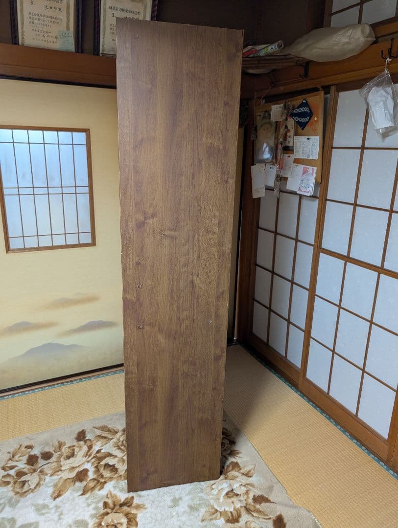 木製食器棚 ガラス扉付き 引き出し付き