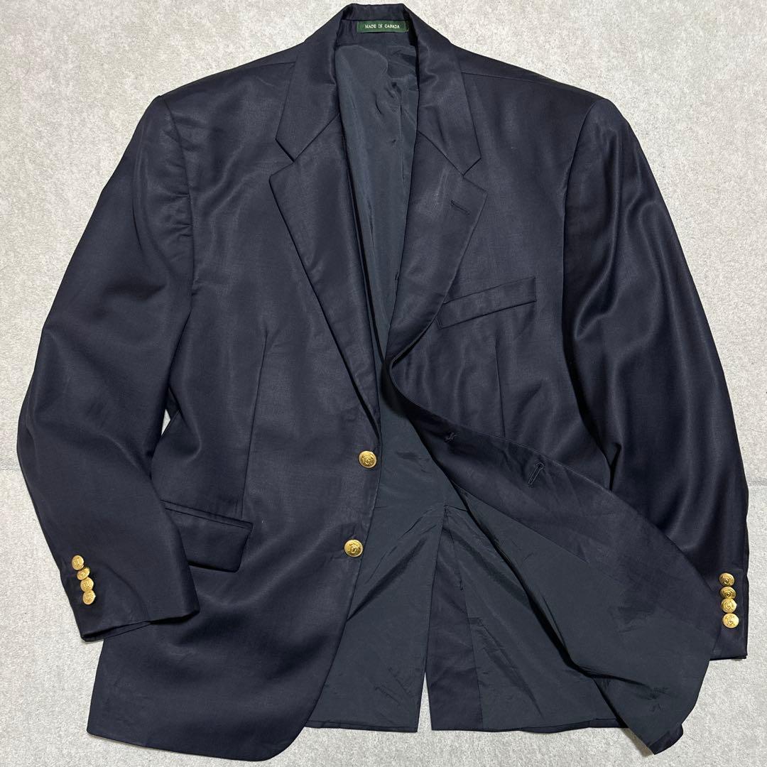 2XL 大きいサイズ‼️ラルフローレン　紺ブレザー　金ボタン　ネイビー　テーラード