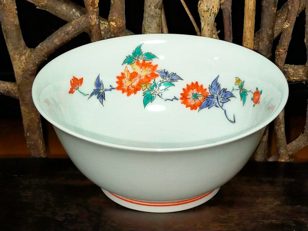 ♥十三代♥　酒井田柿右衛門　錦　牡丹文　小鉢　五客　共箱付き　骨董　古玩