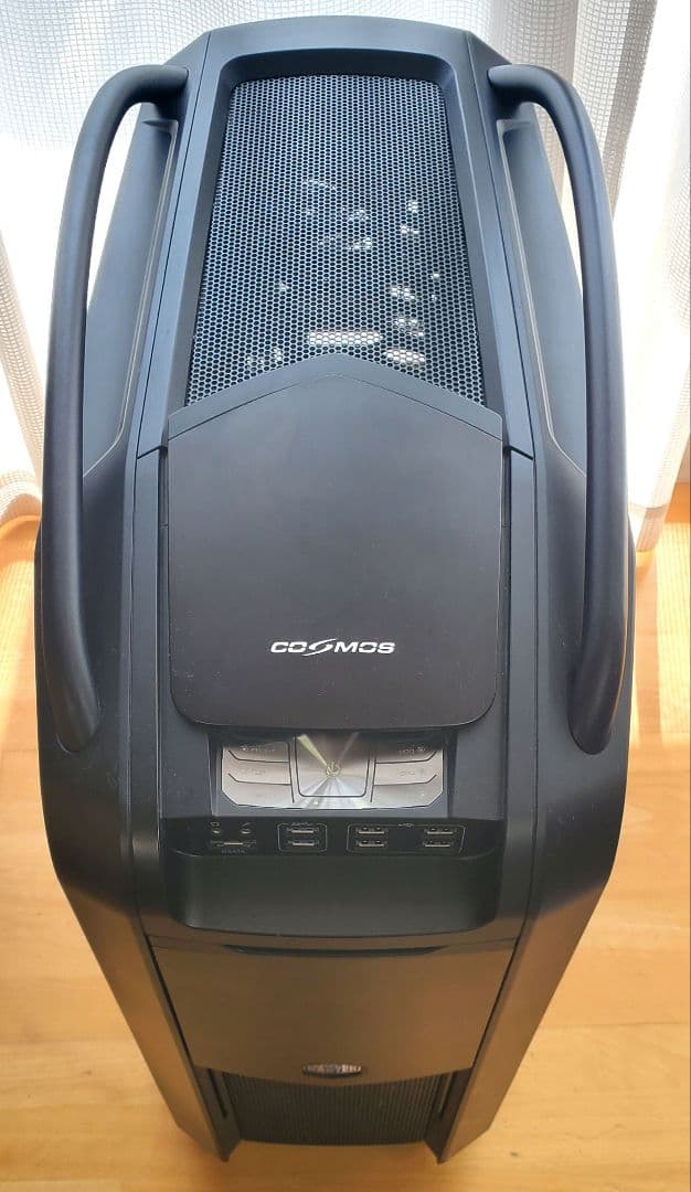 COSMOS II ブラック PCケース ハンドル付き 中古品