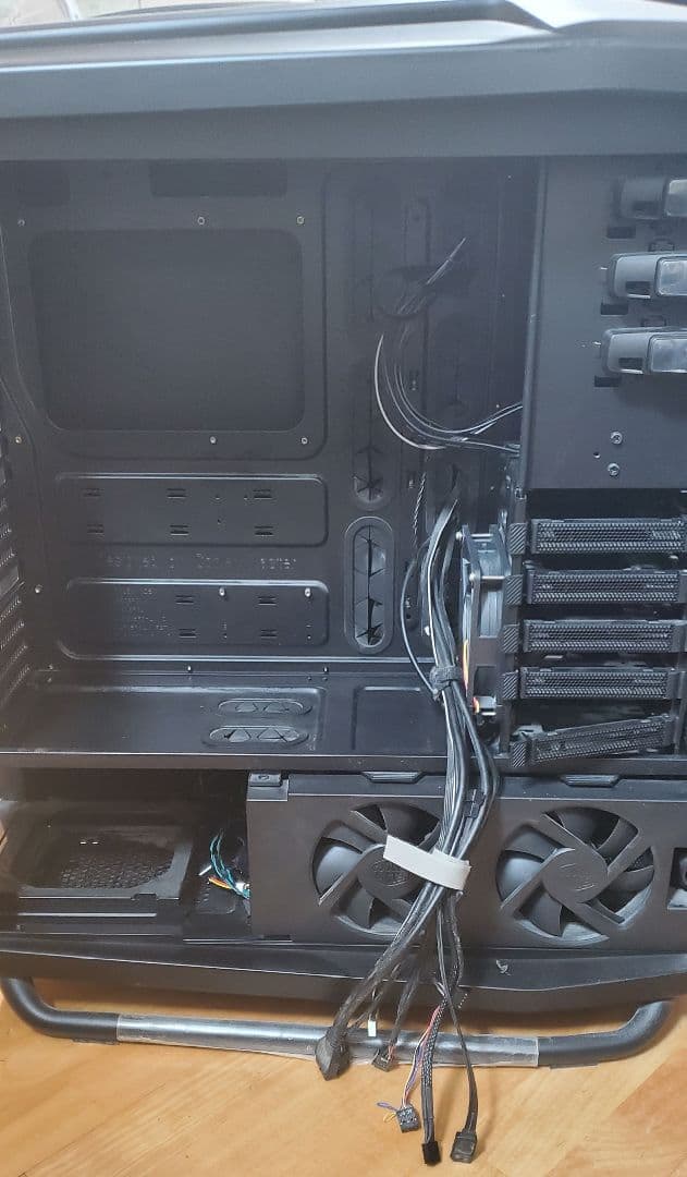 COSMOS II ブラック PCケース ハンドル付き 中古品