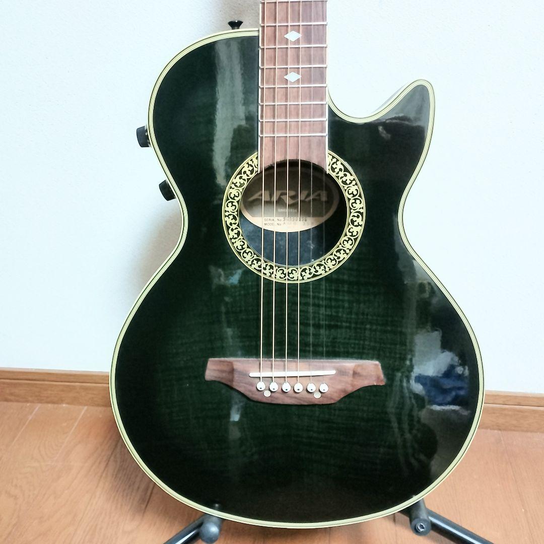 美品　ARIA　AMB-35S BKS　エレアコ　弦は新品 DADDARIO