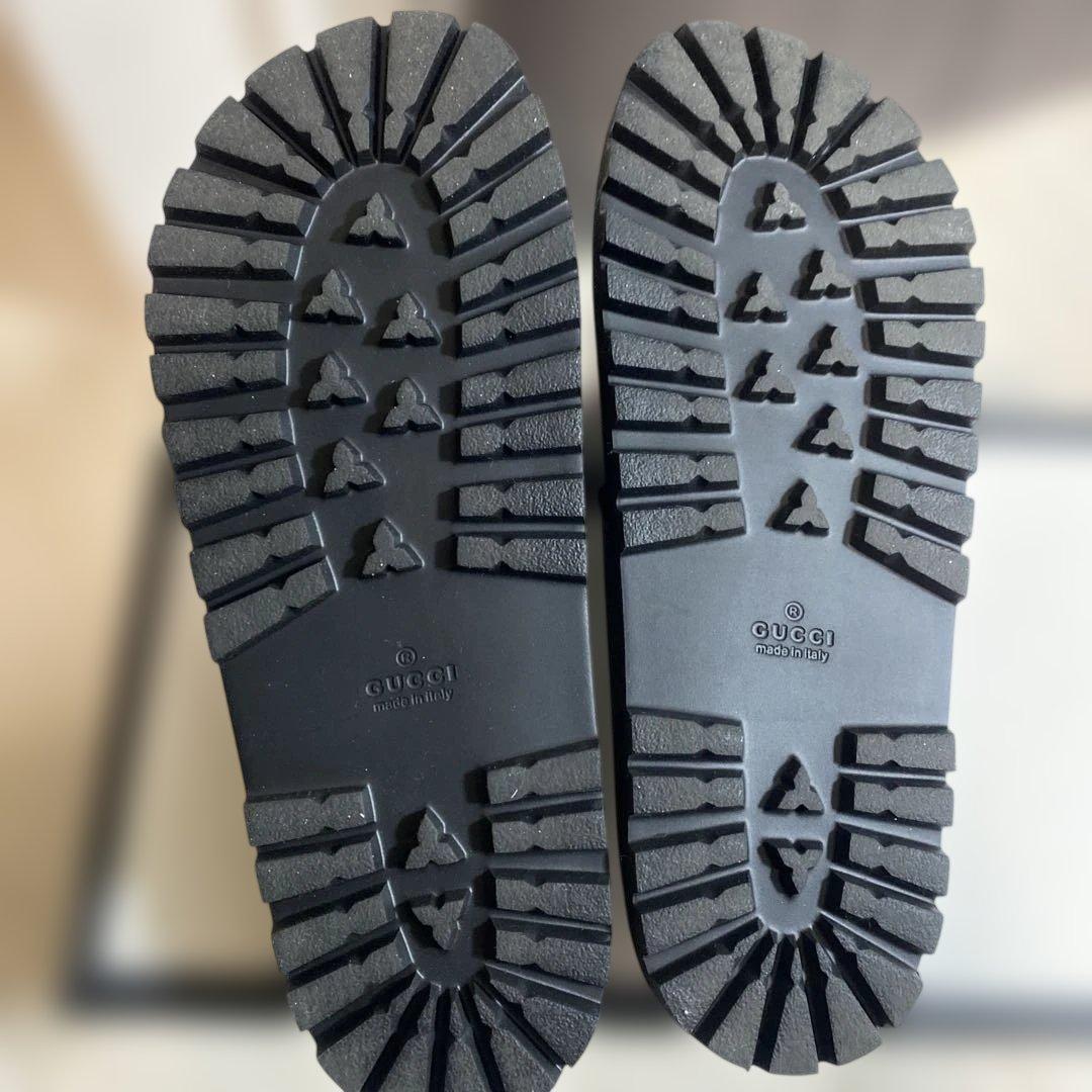 あ GUCCI ブラック サンダル グリーン レッド