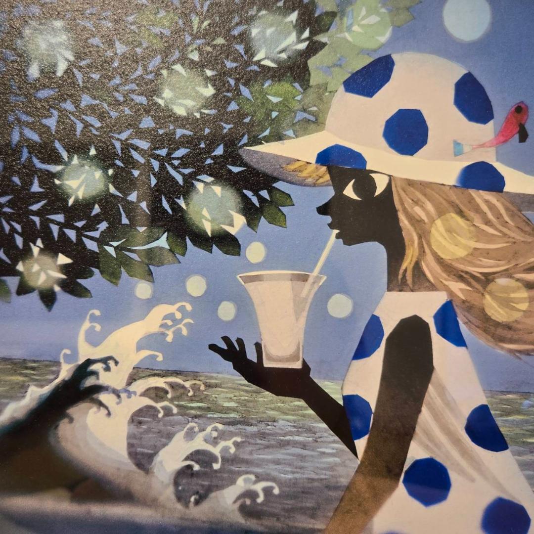 美品　藤城清治　カルピス　直筆サイン　レフグラフ　リトグラフ