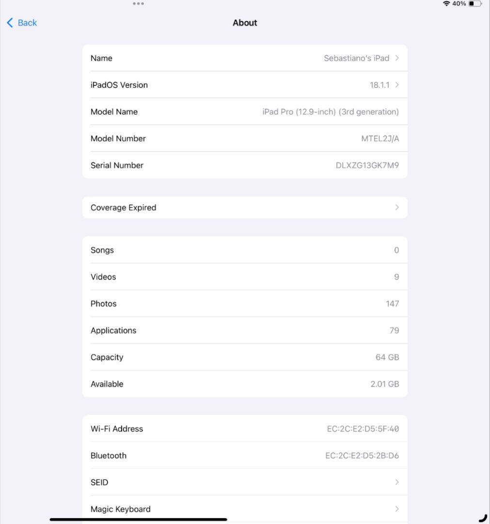 iPad Pro 12.9 3世代+Magic Keyboard+Pencil